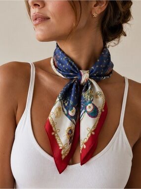 Authentic Vintage Celine Paris Scarf | Made in Japan | 100% Cotton | 18” x 18”